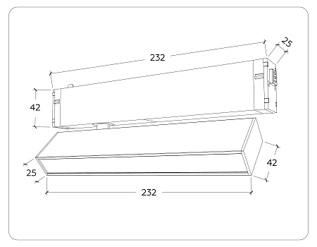 Трековый магнитный диммируемый светодиодный светильник Ambrella light Magnetic 220V GL1322