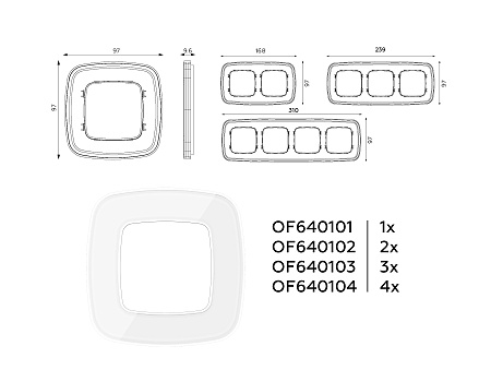 Рамка 4-постовая Ambrella Volt OMEGA Coint OF640104