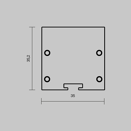 Комплект заглушек (для профиля 35×35) 2 шт., Maytoni ALM-3535BT-B-EC 642038