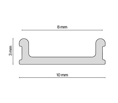 Вставка - заглушка 4м. для профиля ALM-9940-SC Maytoni ALM012-SC-B Вставка - заглушка 4м. для профиля ALM-9940-SC Maytoni ALM012-SC-B