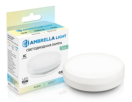 Лампа светодиодная GX53 15W 4000K Ambrella light 531504