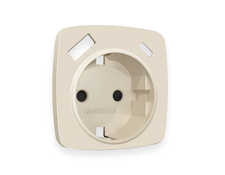 Лицевая панель для электрической розетки с/з со шторками 2USB A+C QUANT Ambrella Volt OMEGA OP3300