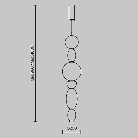 Светильник подвесной светодиодный Maytoni Adore MOD297PL-L24BS3K