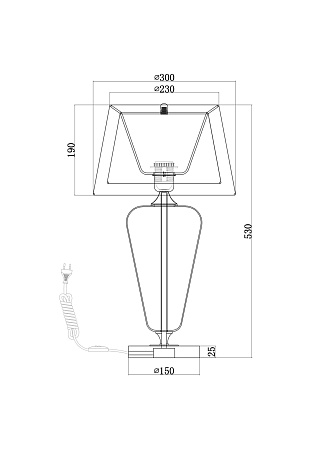Настольная лампа Maytoni Verre Z005TL-01CH