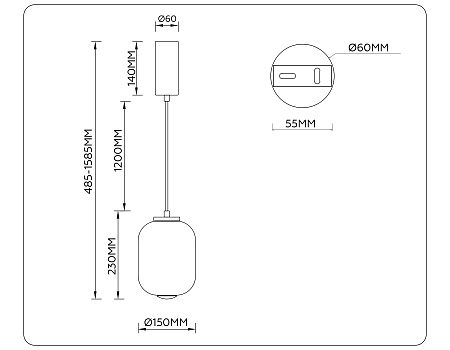 Светильник подвесной светодиодный High light LH11031