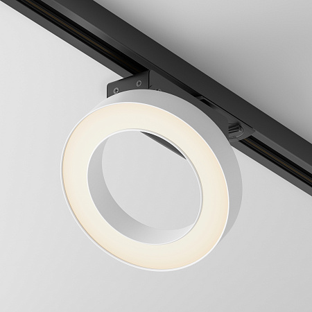 Трековый однофазный светодиодный светильник Maytoni Unity Rim TR044-1-12W3K-W