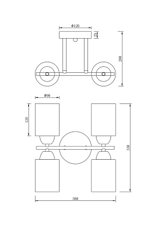 Люстра потолочная Freya Glow FR5129PL-04B