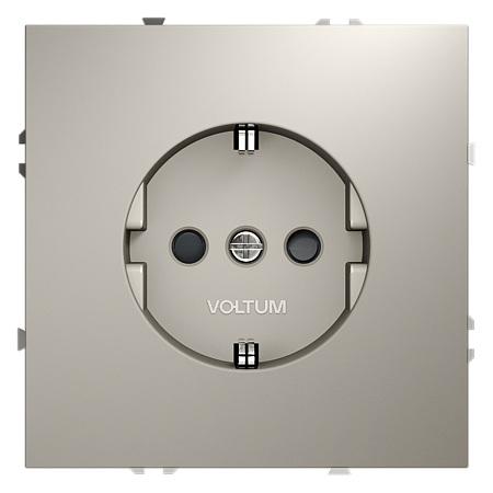 Розетка встраиваемая VOLTUM S70 с заземлением и защитными шторками, (кашемир) VLS040203 Розетка встраиваемая VOLTUM S70 с заземлением и защитными шторками, (кашемир) VLS040203