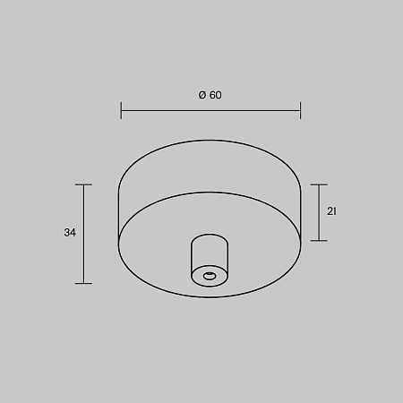 Накладная потолочная чаша для подвесных шинопроводов Maytoni Arity TRA233SCB-B