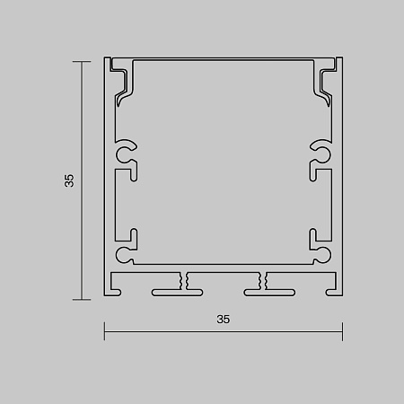Алюминиевый профиль накладной-подвесной Maytoni ALM-3535BT-S-3M 633002