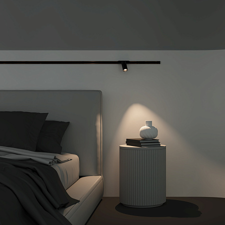 Трековый однофазный магнитный светодиодный светильник Maytoni Radity Focus LED TR103-1-12W4K-M-B