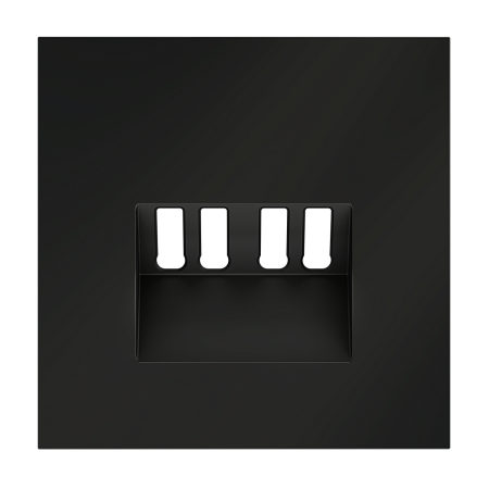 Накладка для розетки акустической 4-местной Voltum S70 (черный матовый) VLS001508