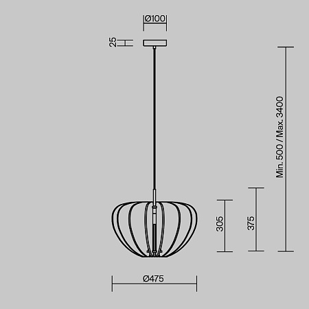 Светильник подвесной Maytoni Cambio MOD398PL-01S