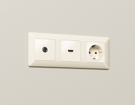Комплект механизма TV розетки оконечной Ambrella Volt ALFA MA333010