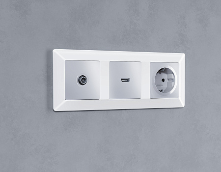 Рамка 3-постовая Ambrella Volt ALFA Line AF110103