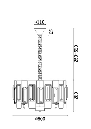 Люстра подвесная Freya Rowena FR5045PL-05G