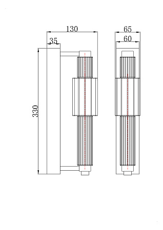 Бра Maytoni Verticale MOD308WL-L9GN3K