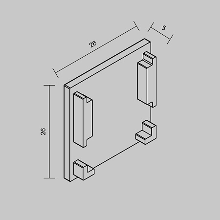 Заглушки для шинопровода Maytoni Exility TRAMN034EC-41B