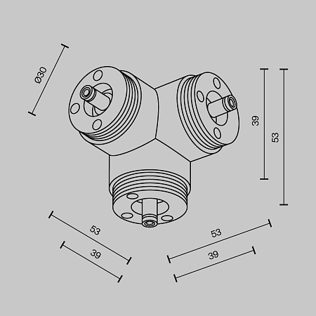 T-образный вертикальный коннектор для системы без ввода питания Maytoni Shelf CA016TC-B