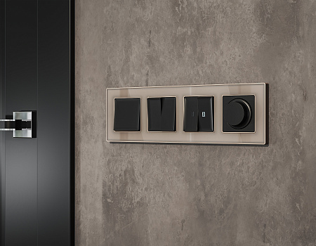 Комплект механизма 2-клавишного перекрестного выключателя 10A-250V Ambrella Volt Alfa MA803030