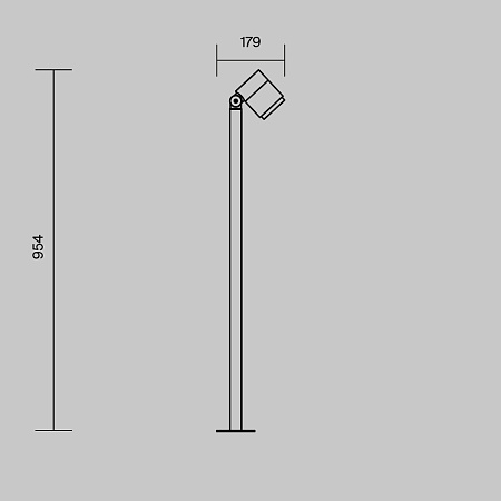 Уличный ландшафтный светодиодный светильник Maytoni Spira O497FL-L12B3K