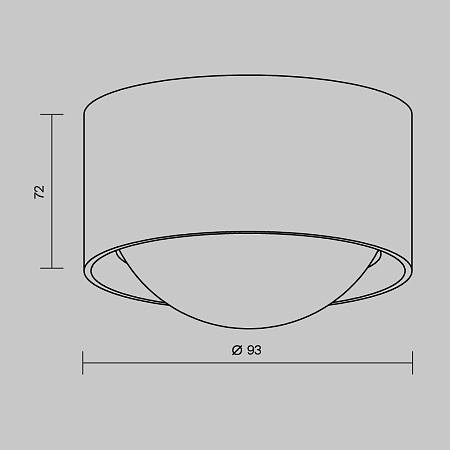 Уличный потолочный светодиодный светильник Maytoni Lumina O498CL-L15B3K
