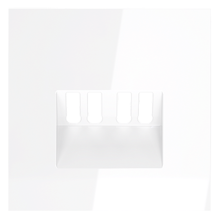 Накладка для розетки акустической 4-местной Voltum S70 (белый глянцевый) VLS001501