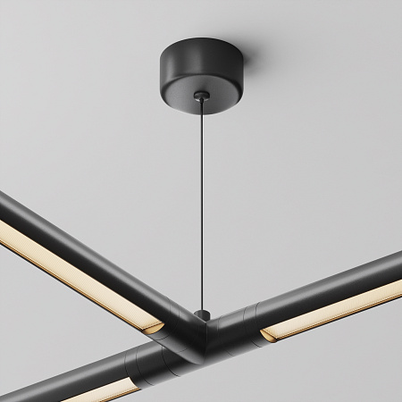 Тросовый подвес 1000мм с потолочной чашей для системы Maytoni Shelf CA029SW-L1000-B