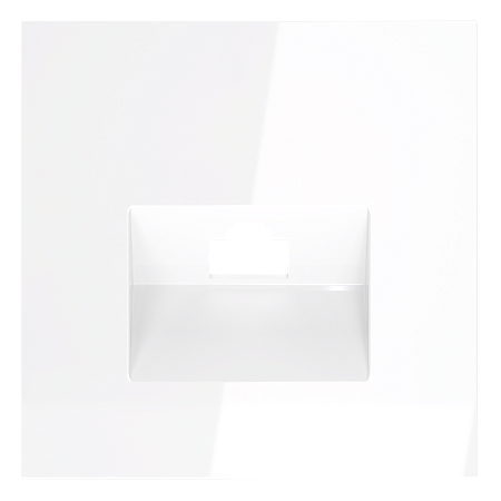 Накладка для розетки компьютерной RJ45 кат.6 Voltum S70 (белый глянцевый) VLS001301