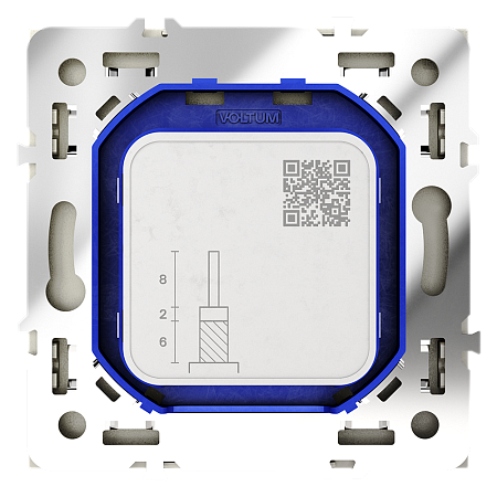Розетка телевизионнная встраиваемая VOLTUM S70 оконечная TV+SAT, (шелк) VLS060404
