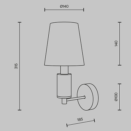 Светильник настенный Maytoni Lira MOD483WL-01BS