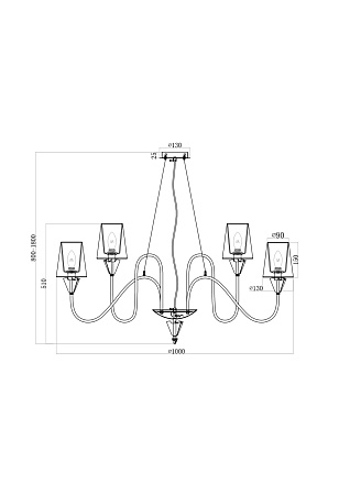 Люстра подвесная Maytoni Florero MOD078PL-09CH
