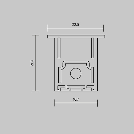 Комплект заглушек (для профиля 22×22) 2 шт. Maytoni 642051