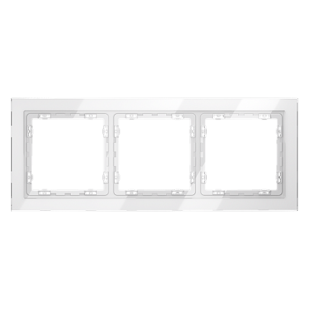 Рамка стеклянная VOLTUM S70 на 3 поста, (белый, стекло) VLS110301 Рамка стеклянная VOLTUM S70 на 3 поста, (белый, стекло) VLS110301