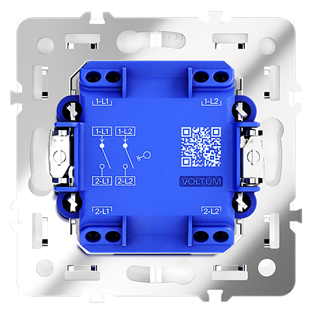 Выключатель встраиваемый VOLTUM S70 двухклавишный (белый матовый) VLS020102 Выключатель встраиваемый VOLTUM S70 двухклавишный (белый матовый) VLS020102