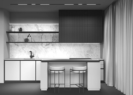 Трековый магнитный однофазный светодиодный светильник Maytoni Basis Gravity TR074-2-7W4K-B