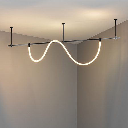 Трековый однофазный магнитный светодиодный светильник Maytoni Flarity Tau TR154-1-27W3K-B