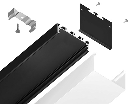 Профиль алюминиевый накладной/подвесной 42*45 "Profile System" Illumination GP3070BK Профиль алюминиевый накладной/подвесной 42*45 "Profile System" Illumination GP3070BK