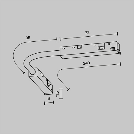 Коннектор питания шарнирный Maytoni Exility X TRA239CS-42B Коннектор питания шарнирный Maytoni Exility X TRA239CS-42B
