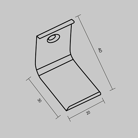 Комплект креплений (для профиля 30×30) 4 шт., Maytoni ALM-3030-MT 642074