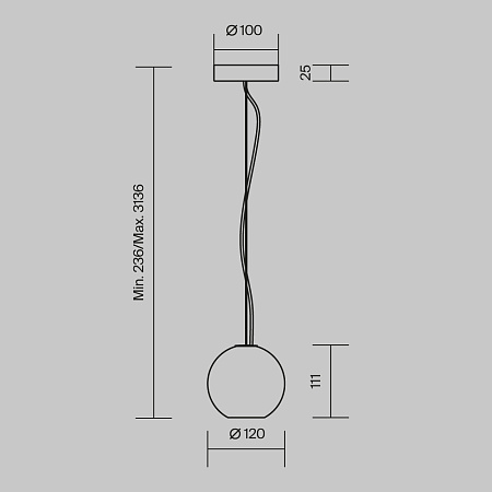 Светильник подвесной Maytoni Basic Texture MOD461PL-01GR Светильник подвесной Maytoni Basic Texture MOD461PL-01GR
