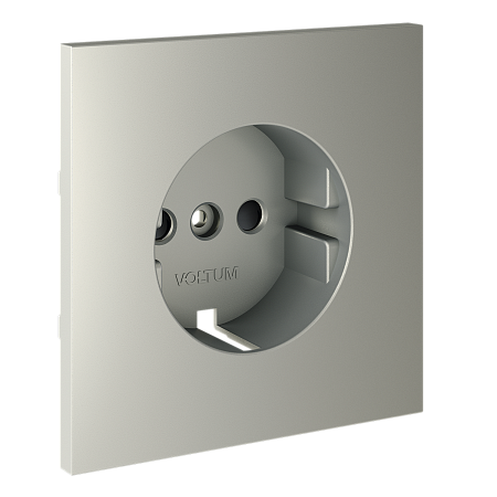 Накладка для розетки с заземлением и защитными шторками Voltum S70 (сталь) VLS000705 Накладка для розетки с заземлением и защитными шторками Voltum S70 (сталь) VLS000705