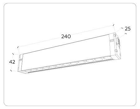 Трековый магнитный диммируемый светодиодный светильник Ambrella light Magnetic 220V GL1302