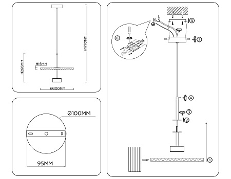Светильник подвесной светодиодный High light LH72609