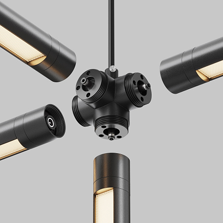 Х-образный вертикальный коннектор для системы с вводом питания Maytoni Shelf CA019L4C-P-B