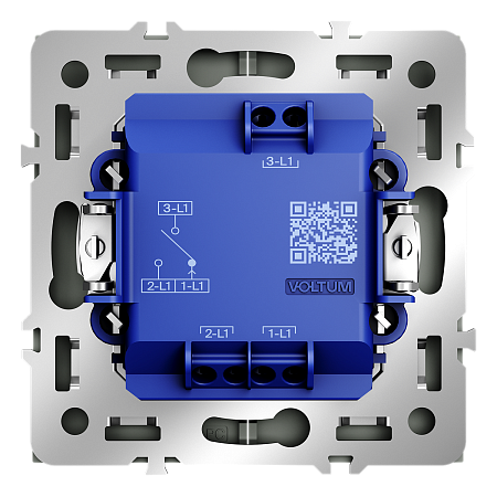 Выключатель двухклавишный встраиваемый для жалюзи 10А Voltum S70 (титан) VLS020706 Выключатель двухклавишный встраиваемый для жалюзи 10А Voltum S70 (титан) VLS020706