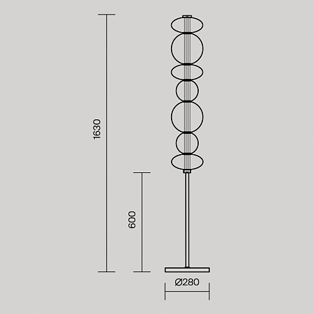Торшер светодиодный Maytoni Futuro MOD307FL-L40B3K