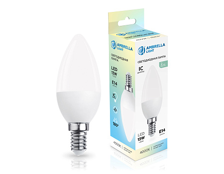 Лампа светодиодная C37 13W E14 4000K Ambrella light 371314