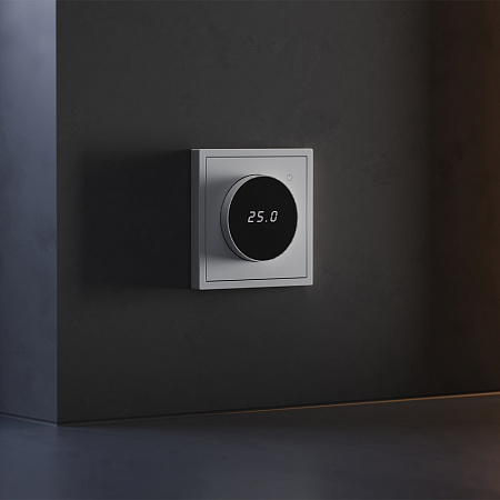 Терморегулятор электронный с индикацией и датчиком, для теплого пола Voltum S70 (серый) VLS070116