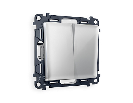 Комплект механизма 2-клавишного перекрестного выключателя 10A-250V Ambrella Volt Alfa MA403030 Комплект механизма 2-клавишного перекрестного выключателя 10A-250V Ambrella Volt Alfa MA403030